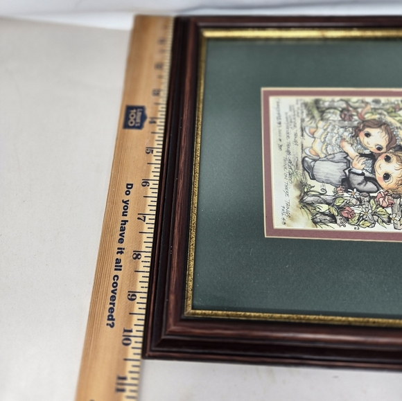 Vtg Jody Bergman Framed Forever Print Whatssoever Things Are Pure Bride & Groom - Picture 8 of 10